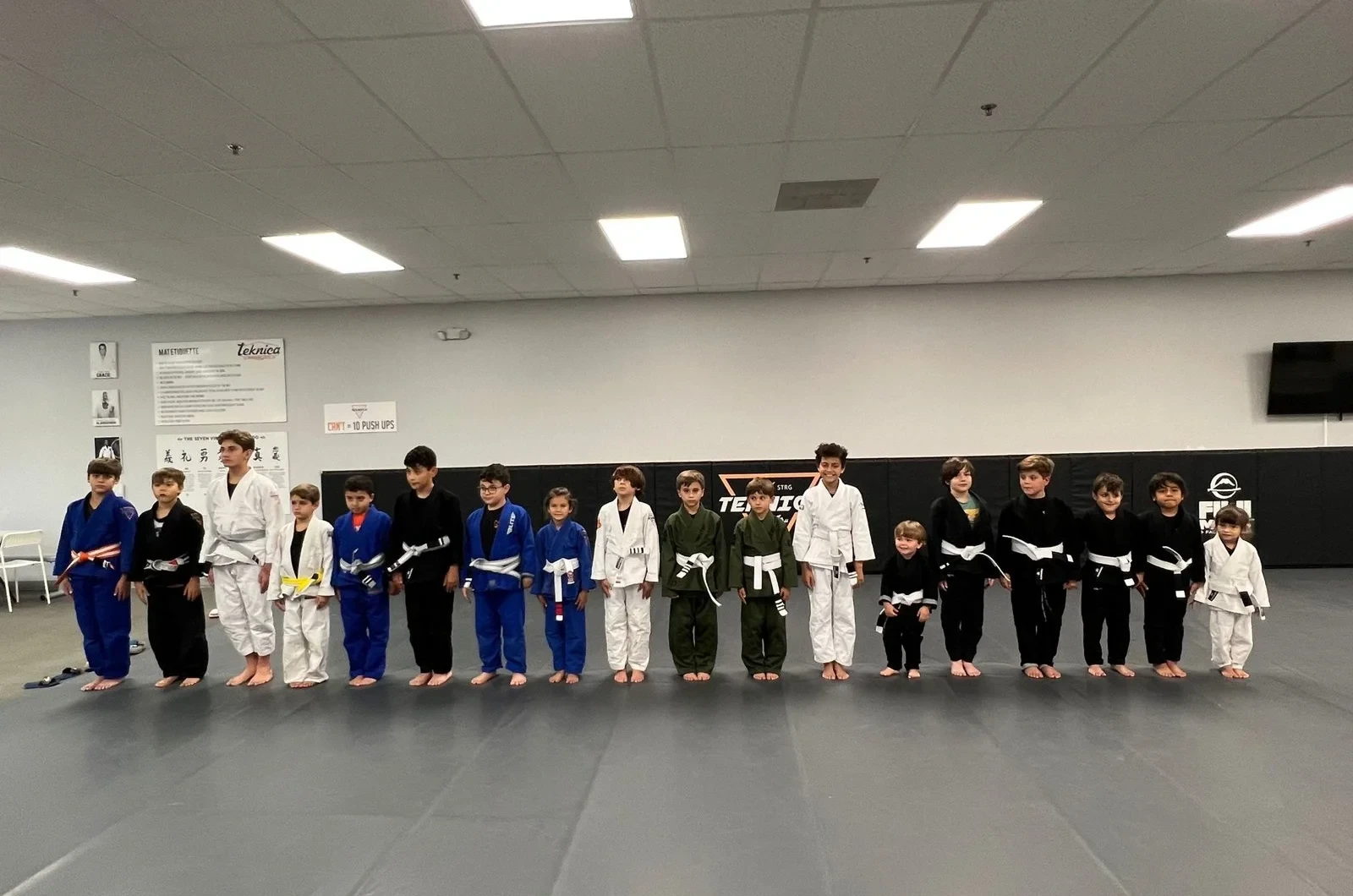 Junior martial arts class at Teknica Martial Arts